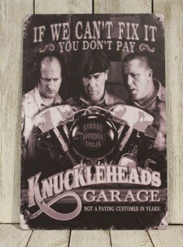 Auto Repair Shops - لافتة معدنية من Knuckleheads Garage بتصميم