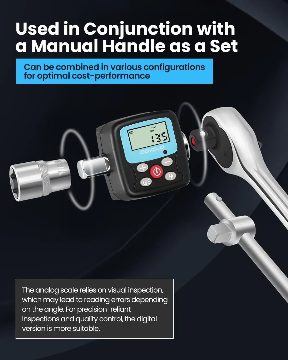 Torque Wrench Digital - محول مفتاح العزم الرقمي GOYOJO -