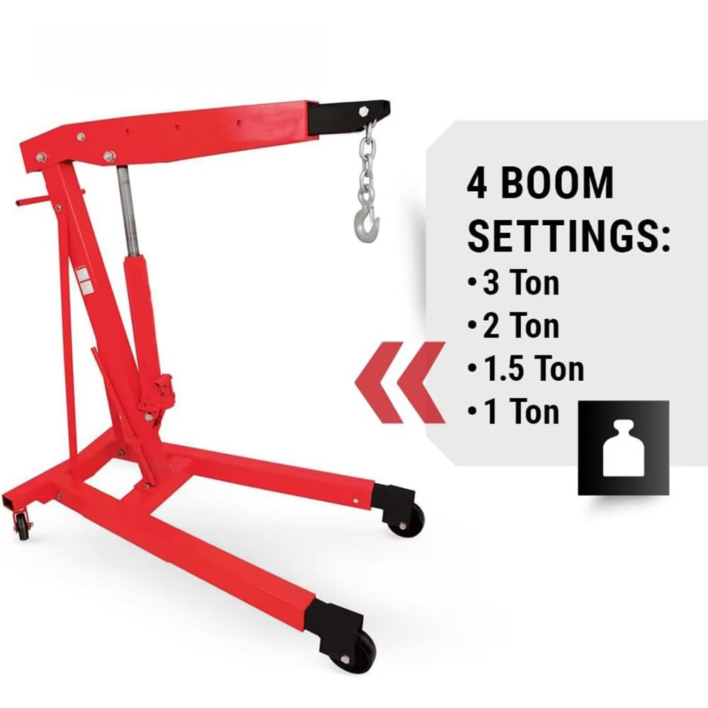 رافعة محركات 2T 3T قابلة للطي  - مراجعة Engine Hoist Crane وسعره